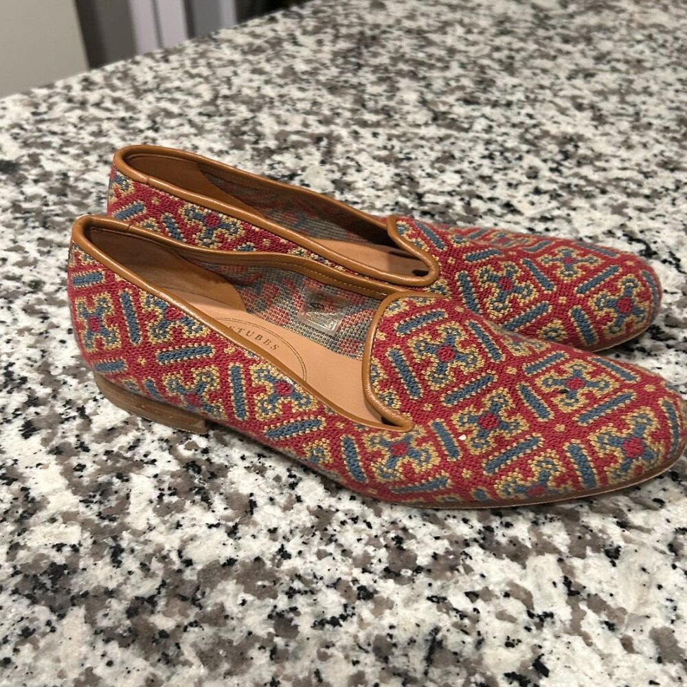 Stubbs & Wootton Geometric Needlepoint Loafers – Size 8.5 - Picture 4 of 4